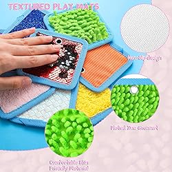 Boao 8 Set Mini Sensory Mats Assorted Textured Play