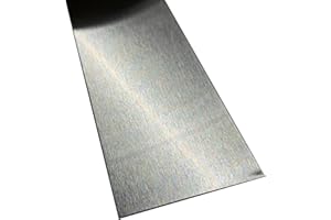 EPIC QT Grade 304 Stainless Steel #4 Brushed Sheet Metal Gap Filler Finishing Strip Trim, 20ga (36 inch Long, 4.25 inch Wide)