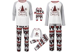 Pyjama de Noël familial 2025 à manches longues pour homme, femme, adulte