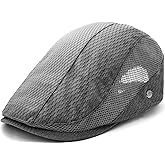 Taidor Mesh Cap Breathable Summer Newsboy Hat Adjustable Beret Ivy Cap Irish Cabbie Driving Fishing Hats