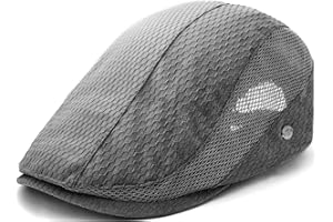 Taidor Mesh Cap Breathable Summer Newsboy Hat Adjustable Beret Ivy Cap Irish Cabbie Driving Fishing Hats