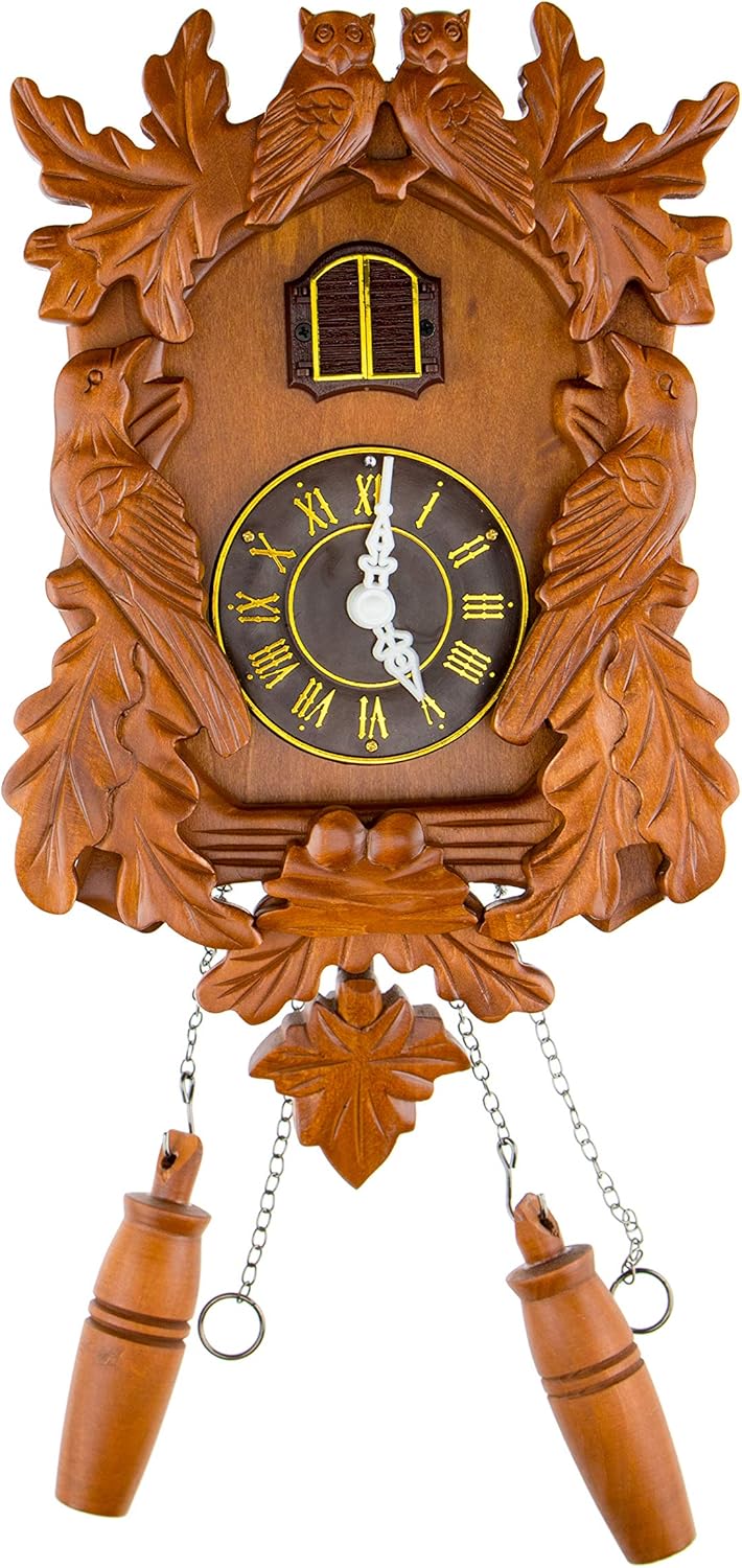 CLEVER GARDEN Large Wooden Traditional Cuckoo Clock House