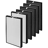 6 Pack 5000 Replacement Filters for Air Doctor 5000 Series Air Purifier, Includes 2 Efficiency + 4 VOC Units(Not Compatible with 5500 Series)