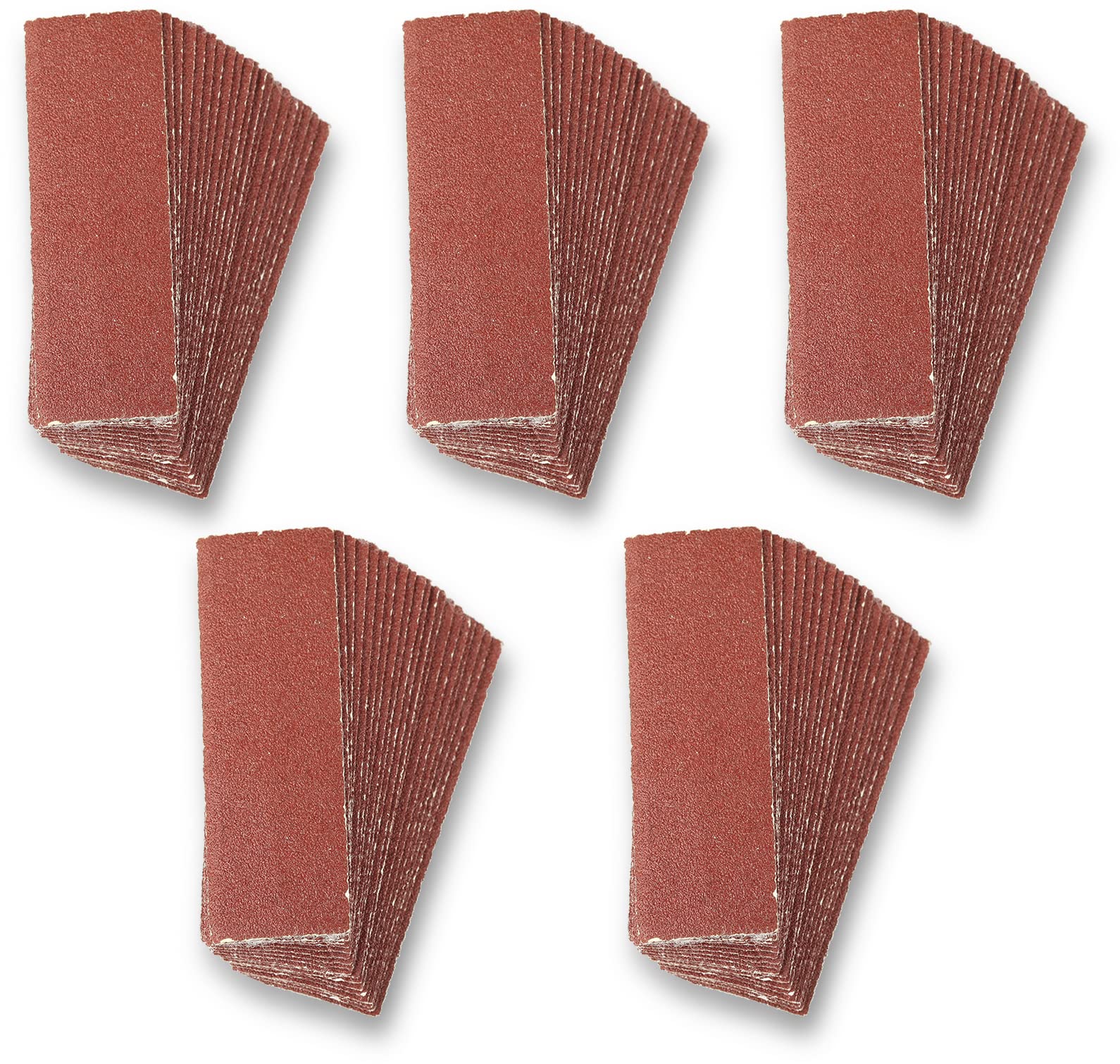 SPEEDWOX 100 PCS Micro Sander Kit 3.5 x 1.2 Inch Detail Sanding Refill Grit 80 Hook & Loop Aluminum Oxide Sandpaper for Wood Crafts, Tight Narrow Spaces Wood Finishing