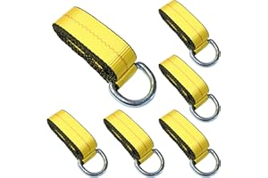 WorldPac (Pack of 6) 2" X 8 Ft Lasso Strap with D Ring Auto Tie Down