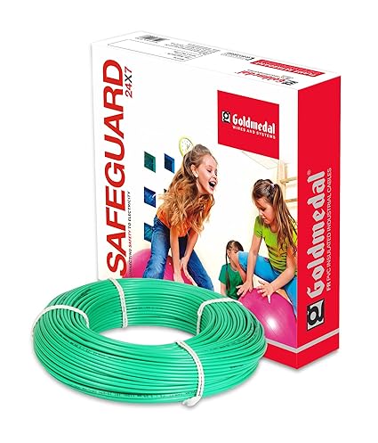 Goldmedal 1.5Sq mm Flame Retardant PVC Insulated Fire Retardant Wire (Green)