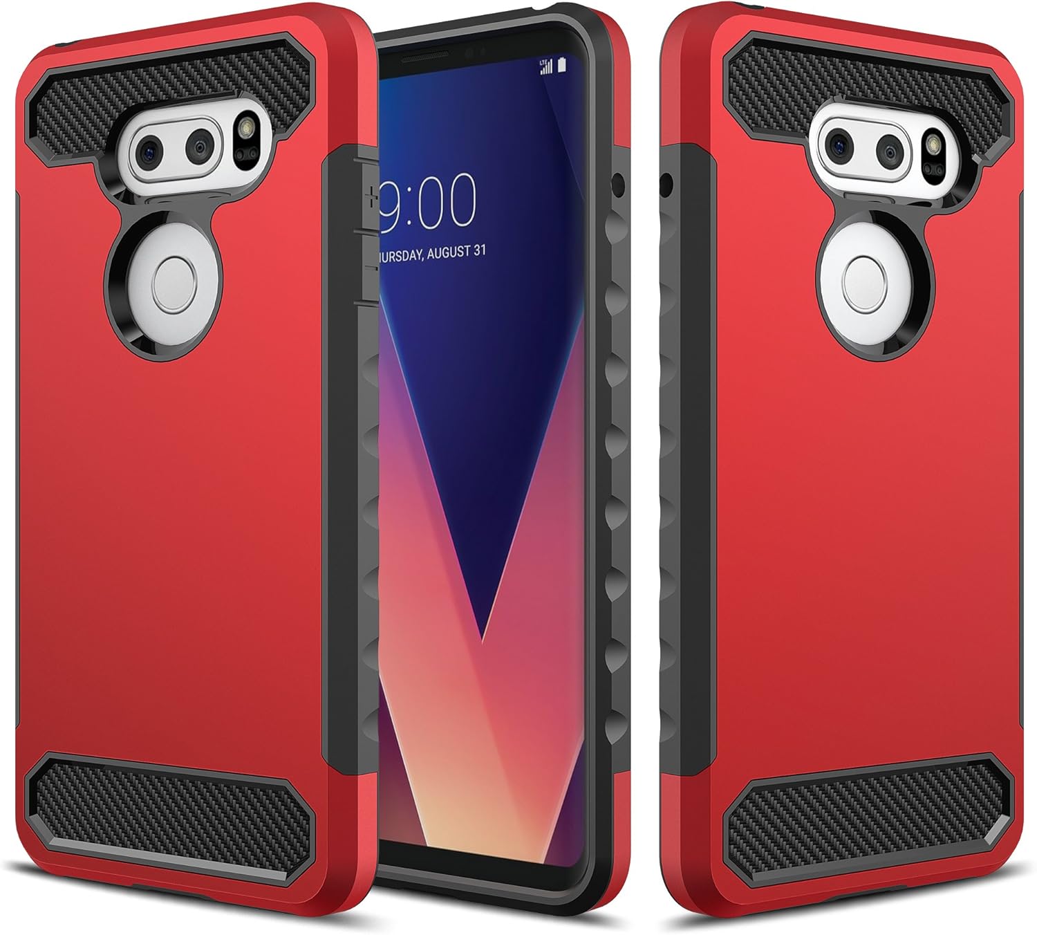 Best Lg V30 Case With Silicon Red