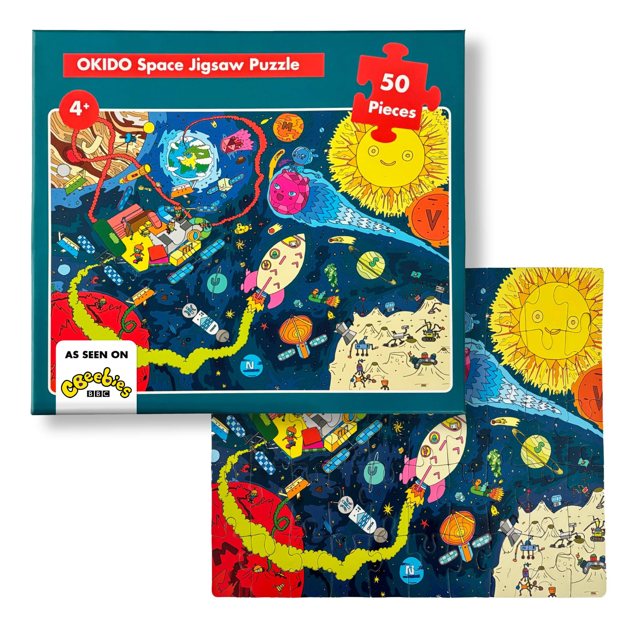 Messy goes to OKIDO 50 Piece Space Puzzles for 4+ Year Olds - Jigsaw Puzzles for Kids — image 1