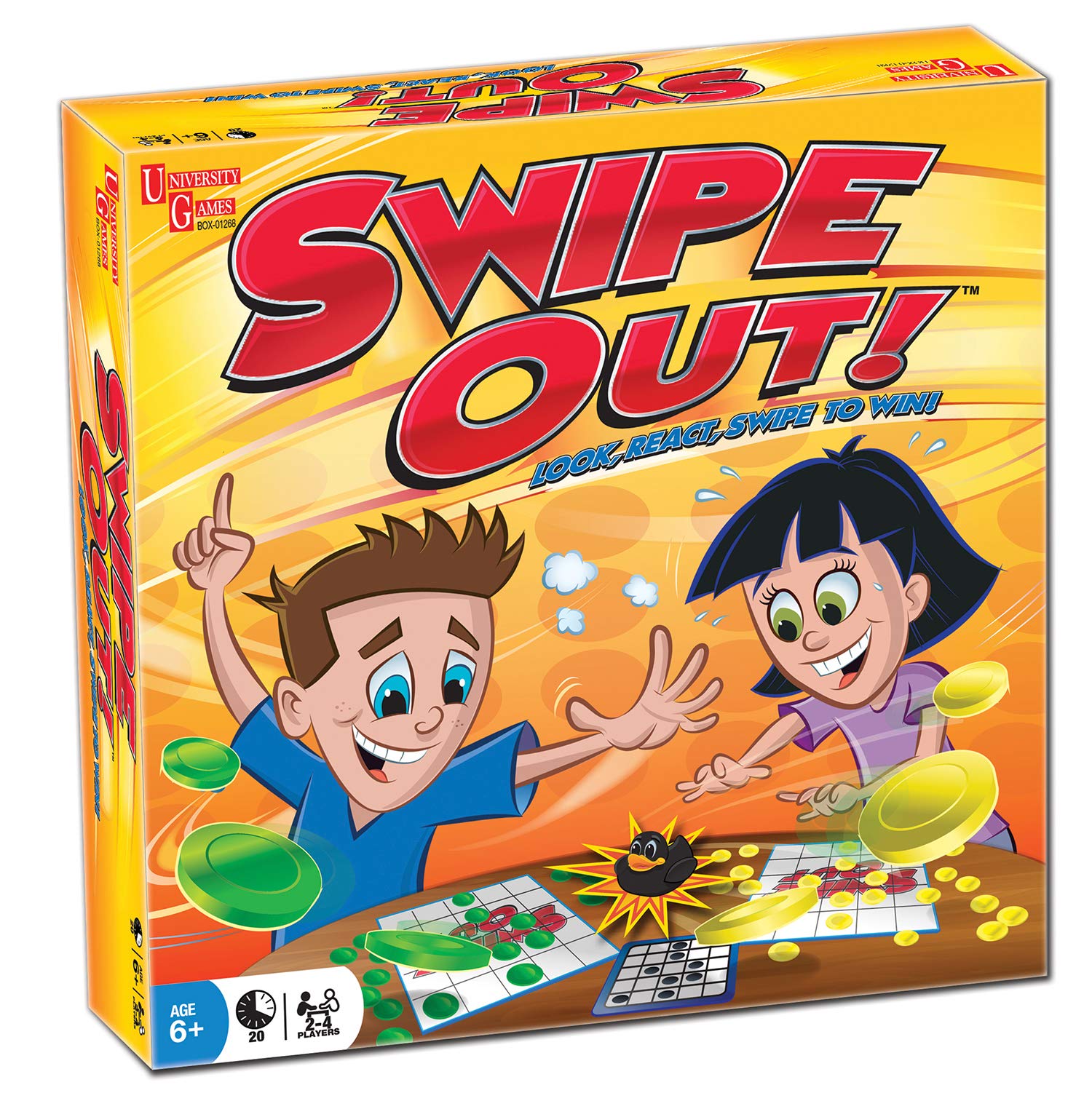 UNIVERSITY GAMES 01268 Swipe Out - Board Game, White
