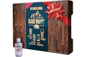 American Black Walnut Cutting Board (ExtraThick 1.7"), Premium Quality & Professional Butcher Block. Heavy Duty End Grain Woo