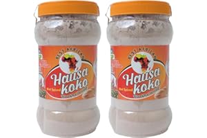 African Delights Best African Hausa Koko, Millet Flour and Corn Flour Spicy or Regular Flavors, Traditional West African Breakfast Porridge, Easy to Prepare (Spicy Pack of 2)