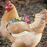 Colorful Chicken Saddle Apron for Hens Back Protector Elastic Strap Canvas view 2