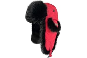 IFURHATAL Winter Trapper Hat for Men Women Faux Fur Winter Hat Ushanka Hat Bomber Hat
