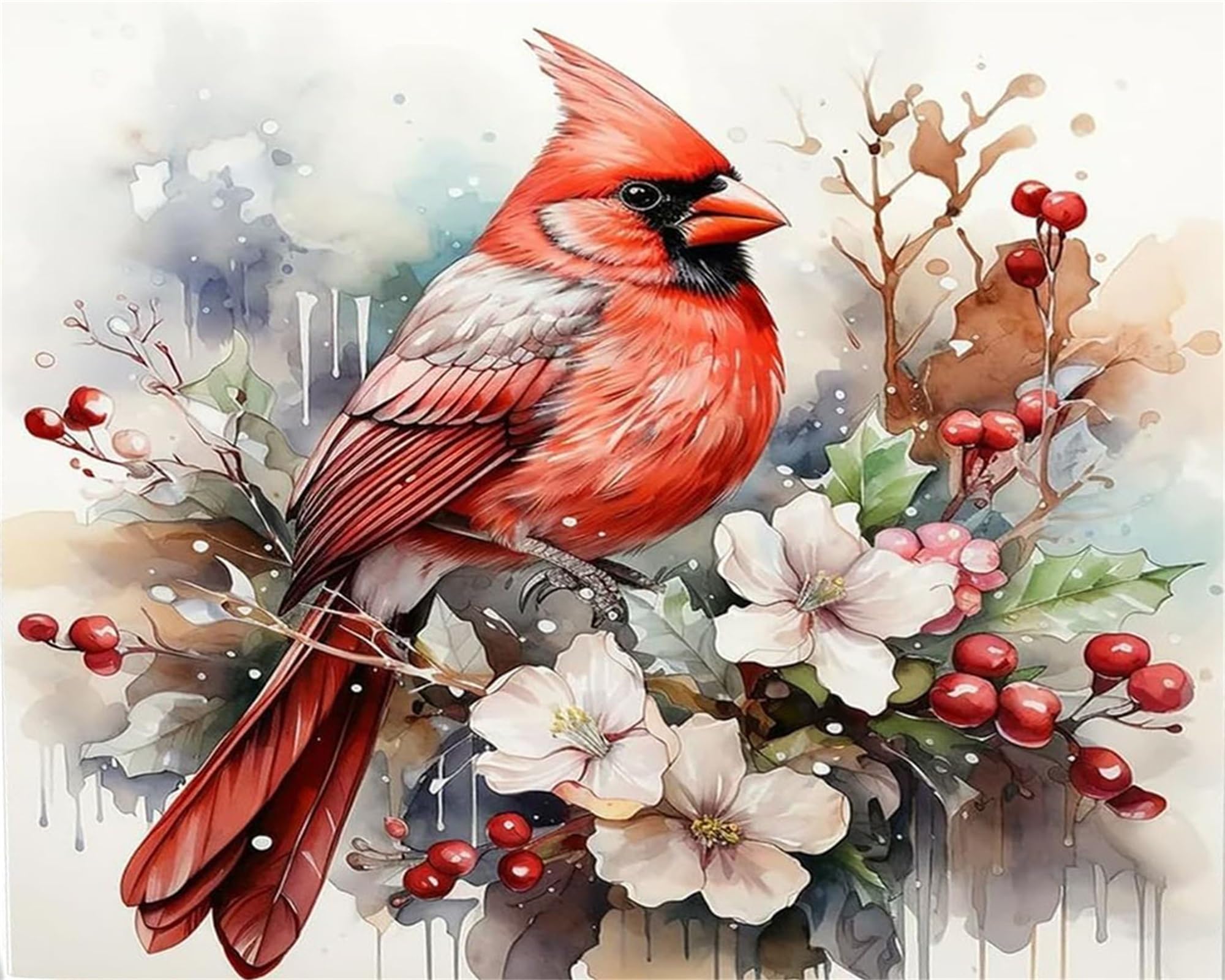 DSFEFV DIY Wooden Framed Paint by Numbers Kits for Adults,Painting Kit on Canvas, Color by Numbers Acrylic,Mini Adult Paint by Number for Home Wall Decor,Gifts (Bird)