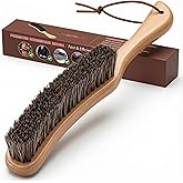 Lint Brush for Clothes with 100% Soft Horse Hair Bristle, Large Beech Wood Handle, Lint Remover for Hat, Pet Hair, Suits, Cashmere, Wool, Velvet, Suede, Shoe