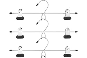 Whitmor 6021-181-D Deluxe Add on Skirt and Slack Hangers, Set of 3