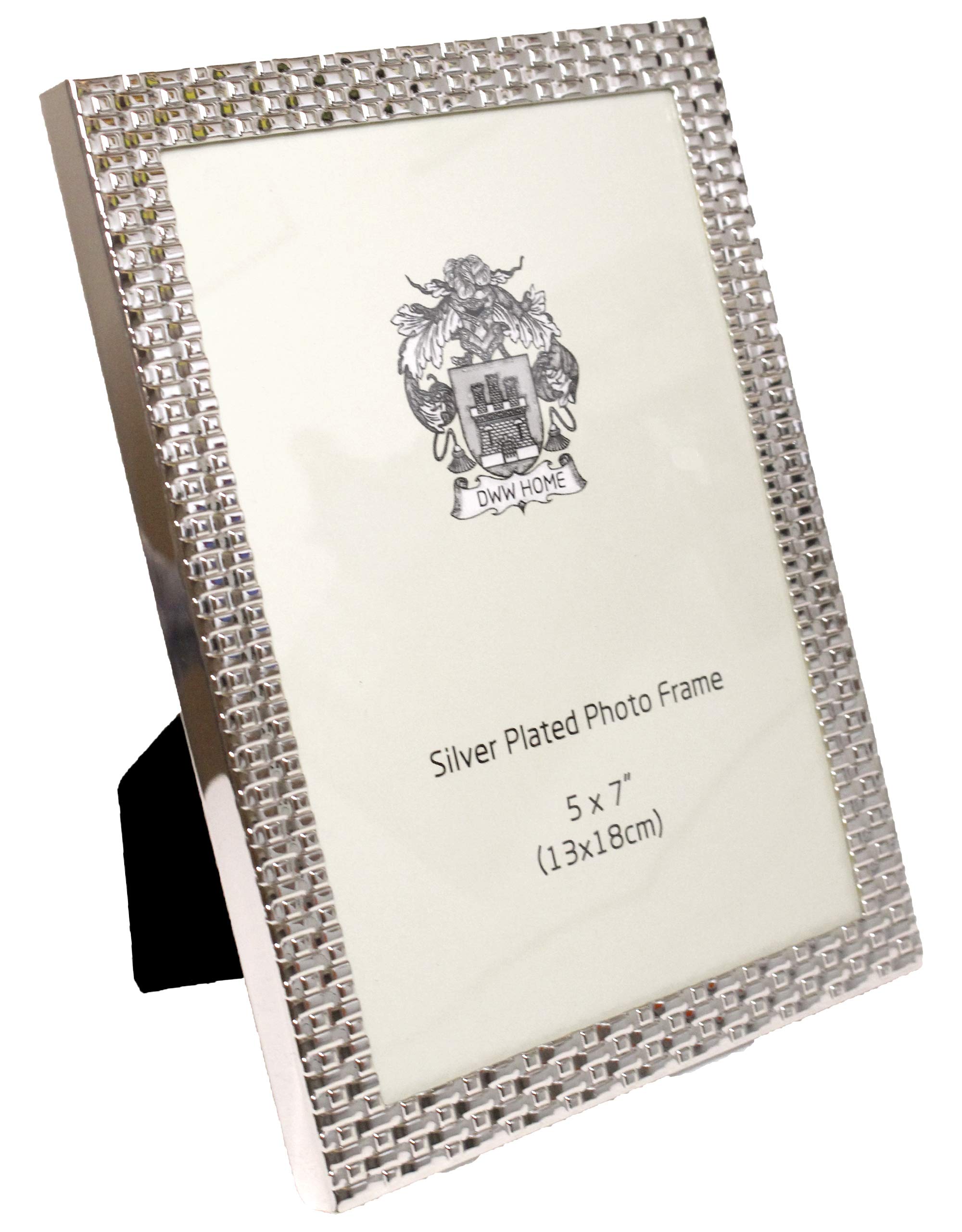 - The Charlbury Silver Plated Photo Frame Woven Style Design 5 x 7 inch (13 x 18 cm)