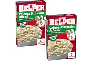 VENDING 2 U Chicken Helper Fettuccine Alfredo Pasta, 8.7 Ounces, Pack of 2, Bundled With V2U Utensil Set