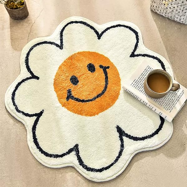 FOMAILE BATHROOM RUGS CUTE BATH MAT SUNFLOWER MAT...