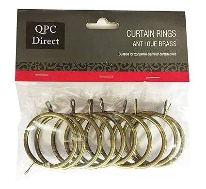 Qpc Direct 42mm Diameter Large Heavy Duty Metal Curtain Rings 10