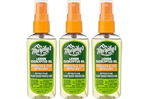 Murphy's Naturals Mosquito & Tick Bug Repellent Spray, Oil of Lemon Eucalyptus for Skin + Outdoor Gear, DEET-Free, 2 Ounce Pump, 3-Pack