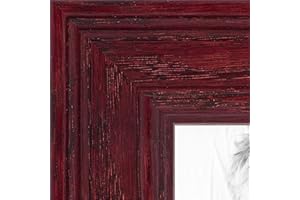 ArtToFrames 27x43 Inch Red Picture Frame, This 1.50 Inch Custom Wood Poster Frame is Cherry, Great for Your Art or Photos - C