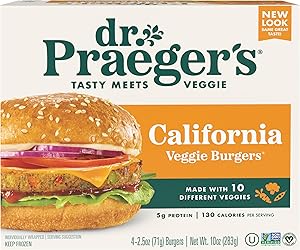 Dr. Praeger's, Frozen California Veggie Burgers, 2.5 Ounce, 4 Count
