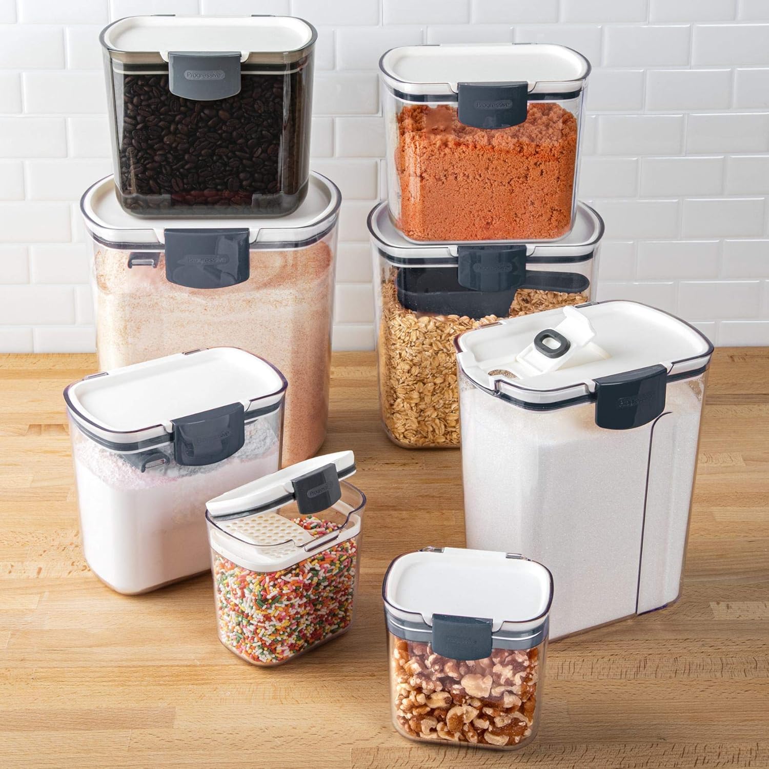 Prepworks by Progressive International ProKeeper 8 Piece Clear Storage Container Set Kitchen