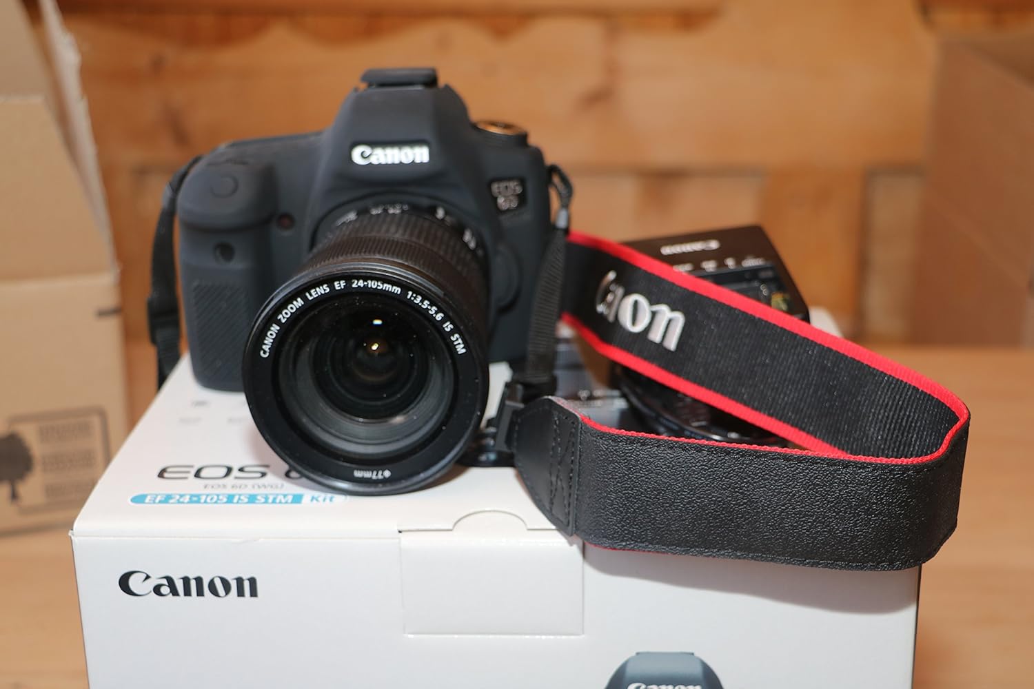 Canon EOS 6D + EF 24-105mm f/4L IS STM Cámara digital, color negro ...