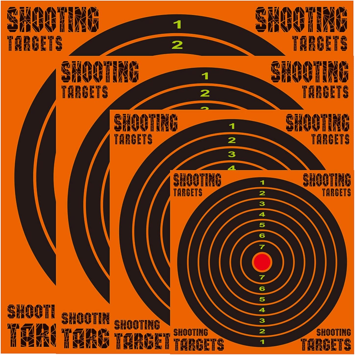 8 Inch Shooting Targets, 10 Pack/25 Pack/50 Pack Paper Targets for Shooting Range, Shots Burst Bright Fluorescent Orange Upon Impact, Reactive Splatter Targets for BB Gun, Rifle, Airsoft, Pistol : Sports & Outdoors