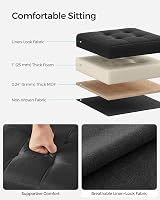 SONGMICS Storage Ottoman Storage Bench Footrest 30x30x30 cm Ink Black LSF028B51 view 3