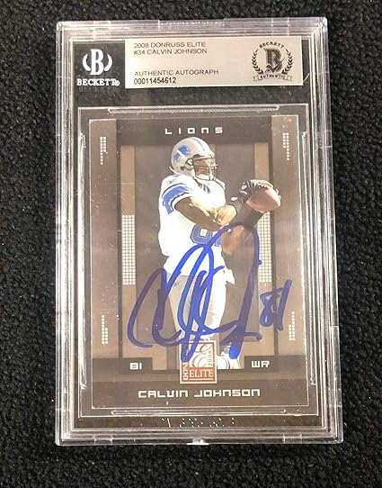 calvin johnson signed football