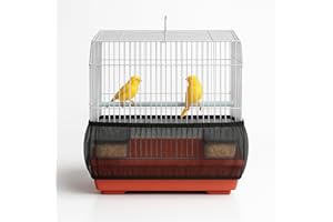 KNUTI Universal Bird Cage Seed Catcher Universal Mesh Skirt Cover Stretchy Small Animal Cages Cover Pet Removable Durable Protector (Black, Small)