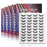 False Eyelashes, 20 Pairs Manga lashes Wispy