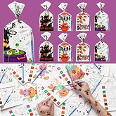 Halloween Party Favors for Kids, 24 Pack Coloring Books with Tattoos & Bags | 120Pcs Water Coloring Book, 320Pcs Temporary Tattoo, Goodie Bags Stuffers, Classroom Favors Prize, Trick or Treat Craft Gifts