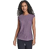 Calvin Klein Womens Extented Shoulder Crew Neck Blouse