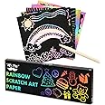 Mr. Pen- Scratch Art for Kids with Wooden Stylus, 125 pcs, Rainbow Scratch Paper, Scratch Art Paper, Rainbow Scratch Art for Kids Drawing, Black Scratch Off Paper for Kids