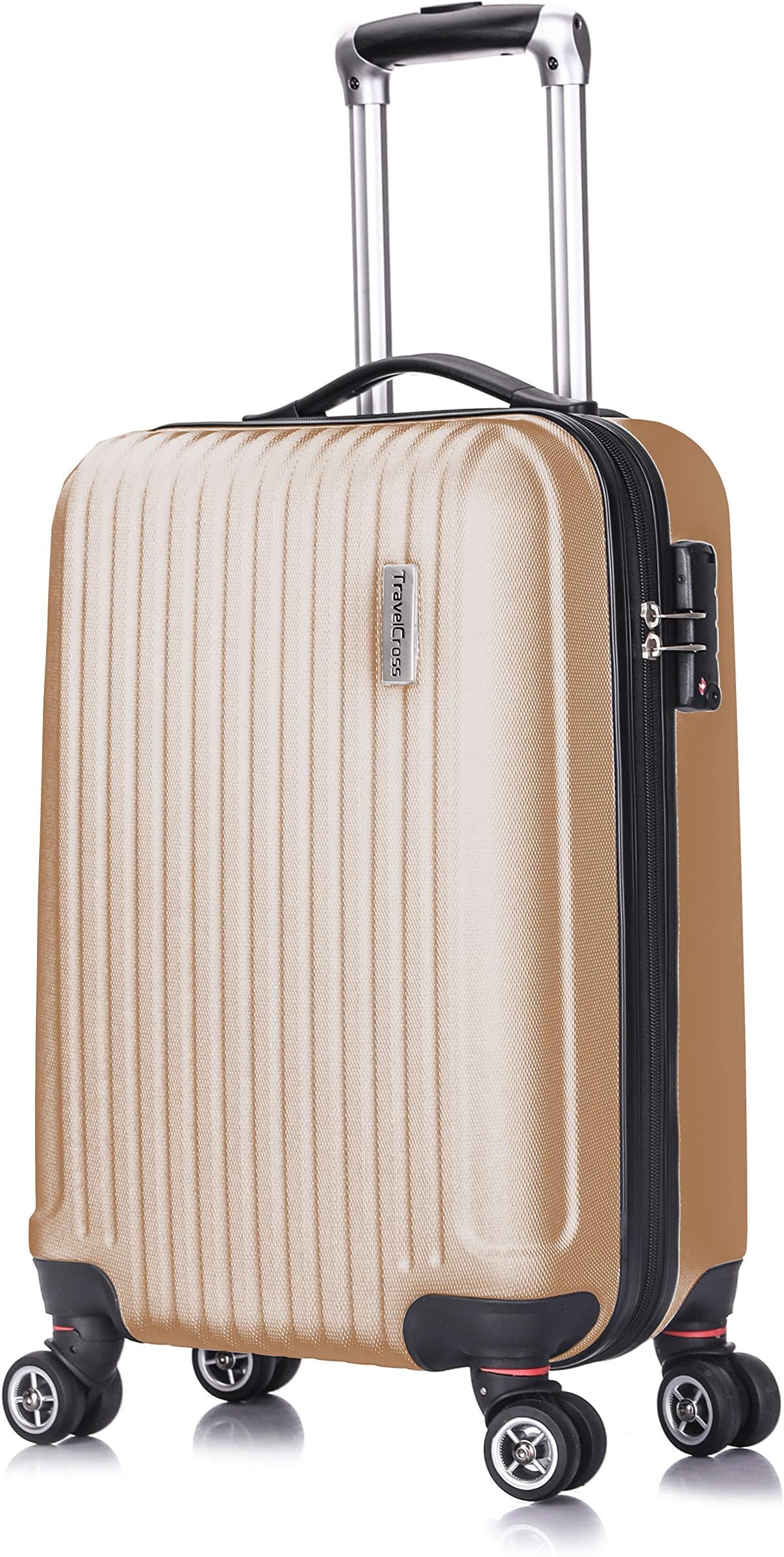 TravelCross Berkeley Classic 21'' Carry On Lightweight Hardshell Spinner Luggage - Champagne