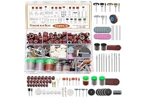 Sunxeke 318PCS Rotary Tool Accessories Kit for Dremel Rotary Tools,Rotary Tool Kit for Polishing,Cutting,Grinding,Cleaning, E
