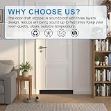 HIZH Draft Excluder for Doors 37 inch One Sided Under Door Draft Stopper view 6