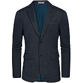 PJ PAUL JONES Men's Herringbone Blazer Jacket Lightweight Casual Knit Sport Coat
