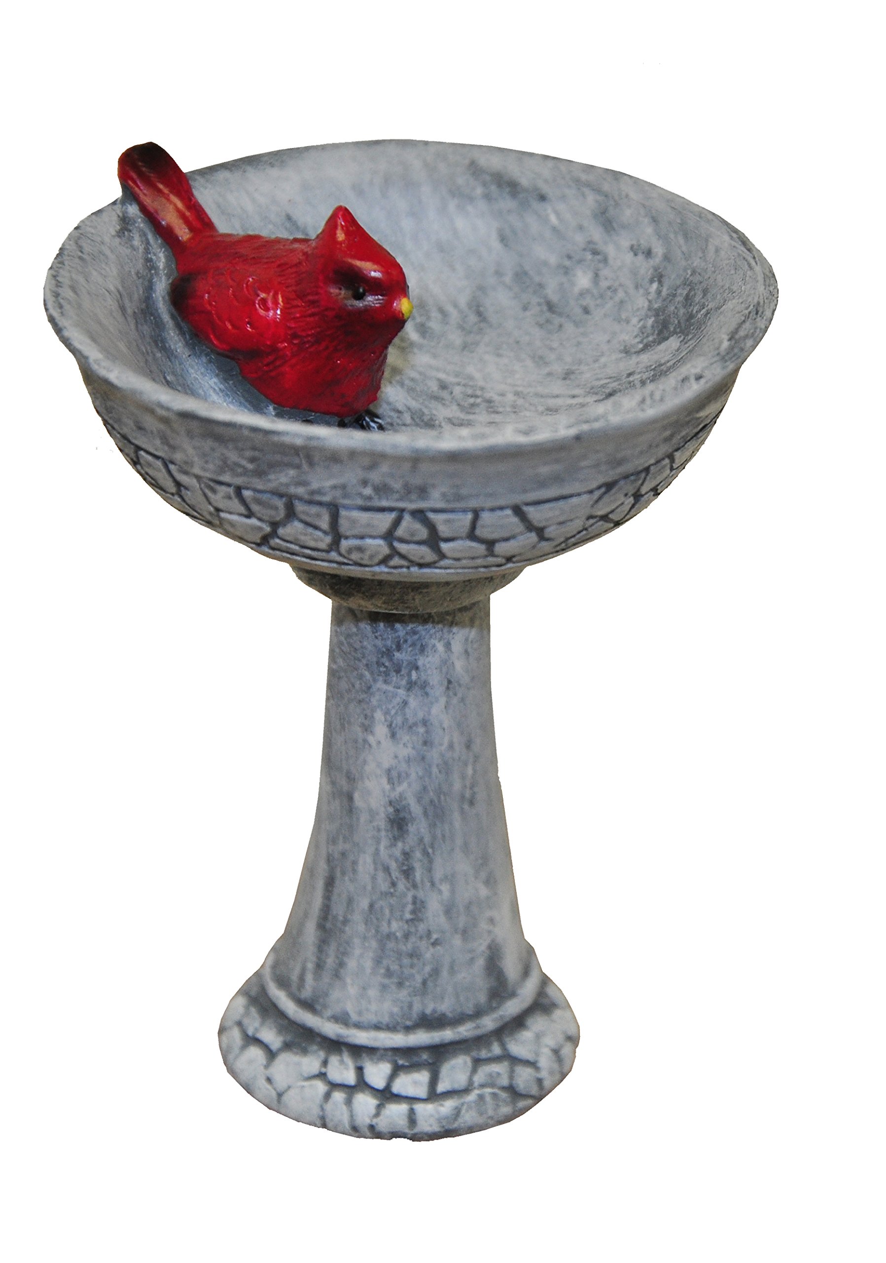 G &amp; F Products MiniGardenn 10027 Fairy Garden Miniature, Cardinal Birdbath Pick