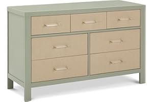 Namesake Eloise 7-Drawer Baby Dresser for Nursery - GREENGUARD Gold, Assembled Double Chest of Drawers for Kids, Boys & Girls - Multi-Purpose Storage Dresser for Bedroom & Living Room - French Sage