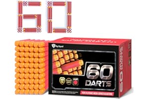 (60 Count) Ray Squad Nerf Mega Darts Pack - Universal Pack, Mega Dart Refill, Gun Darts, N-Strike Guns Compatible