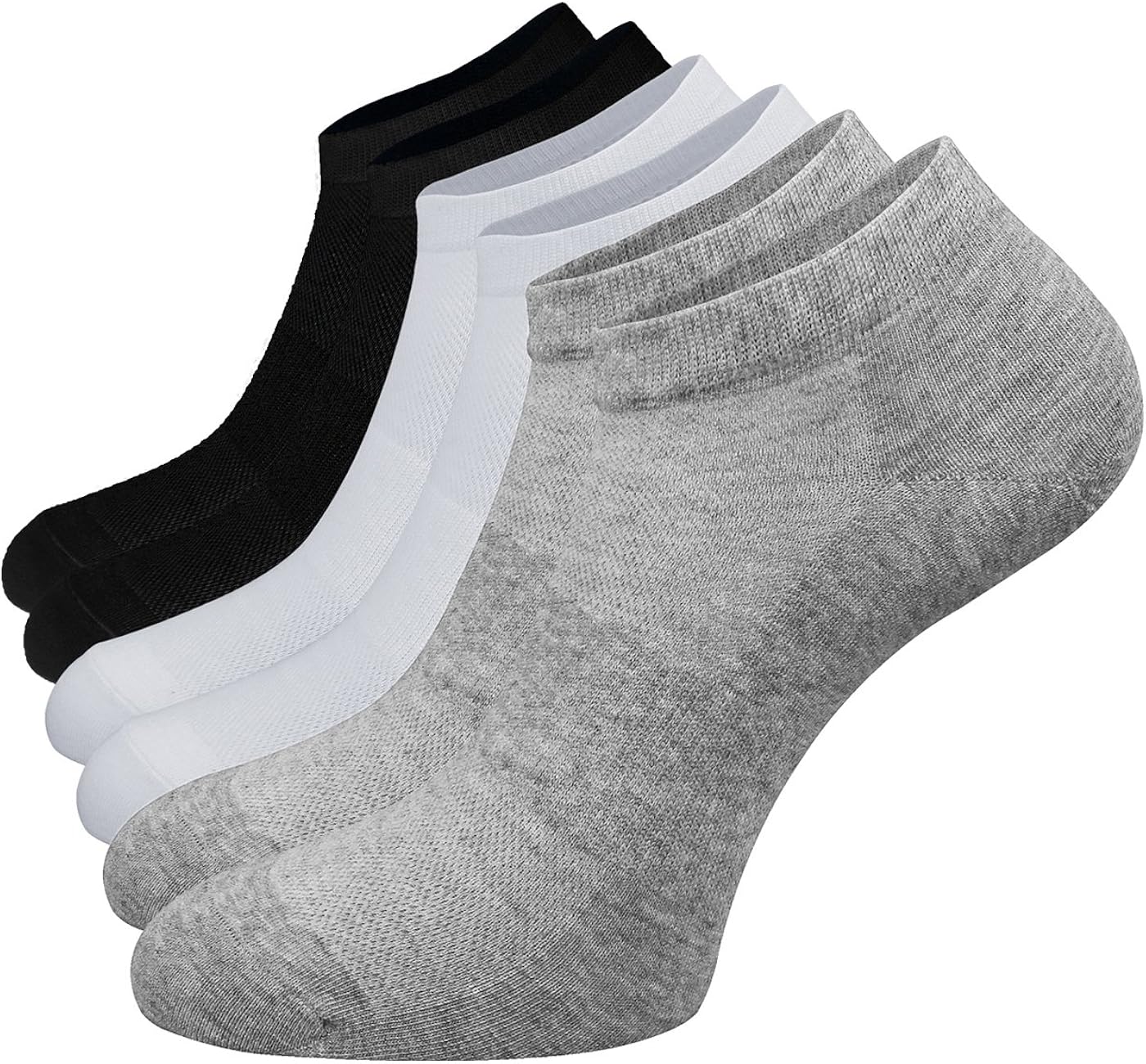 6 Pack Low Cut No Show Athletic Socks Men's Ankle Thin