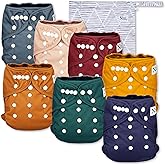 Cloth Diaper Cover, Washable Reusable Cover with Snap Closure, Cloth Diaper Shell for Prefold, Wet Bag Included, Pacific Neutrals by Nora's Nursery