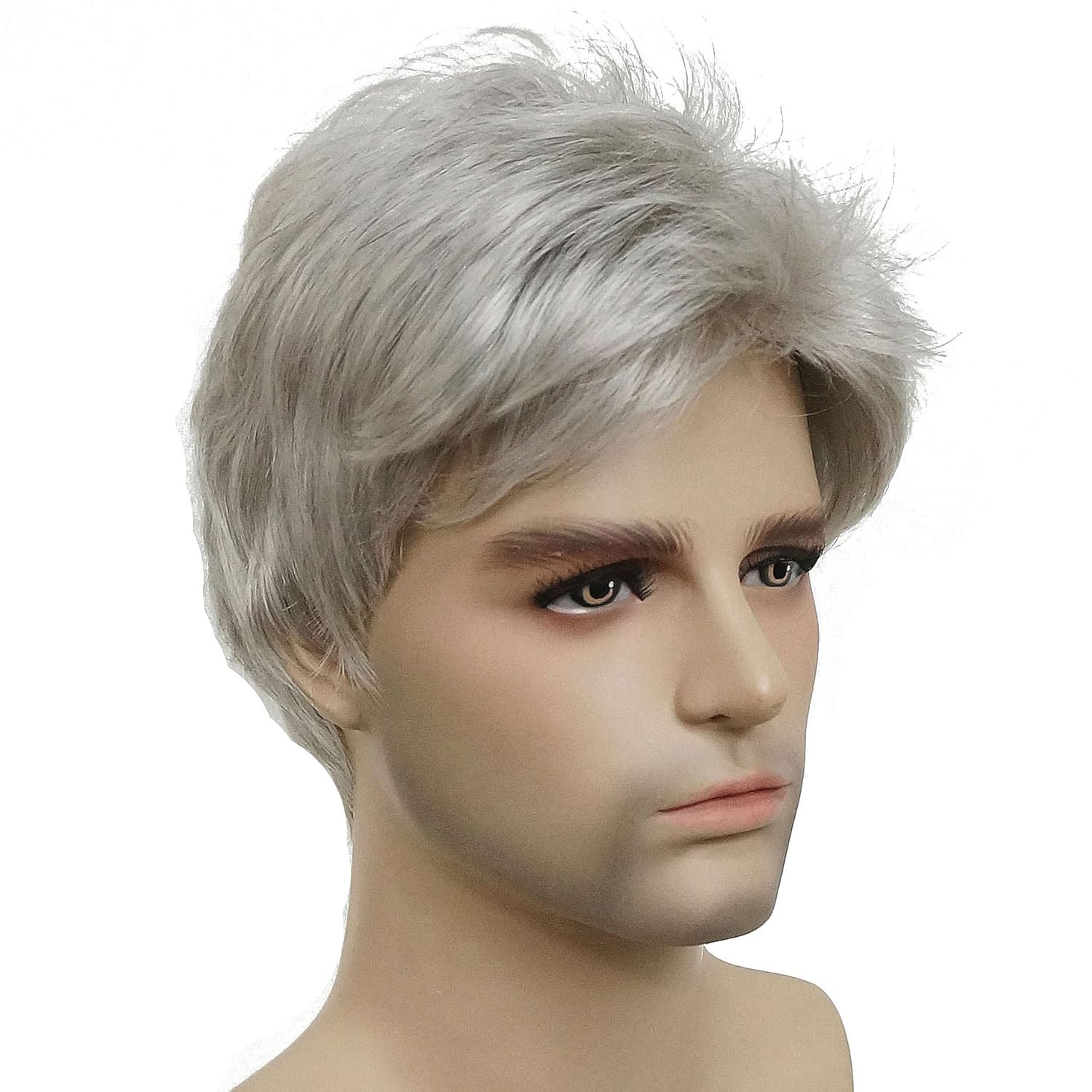 Amazon Com Lydell Men Wig Natural Short Straight Hair Synthetic