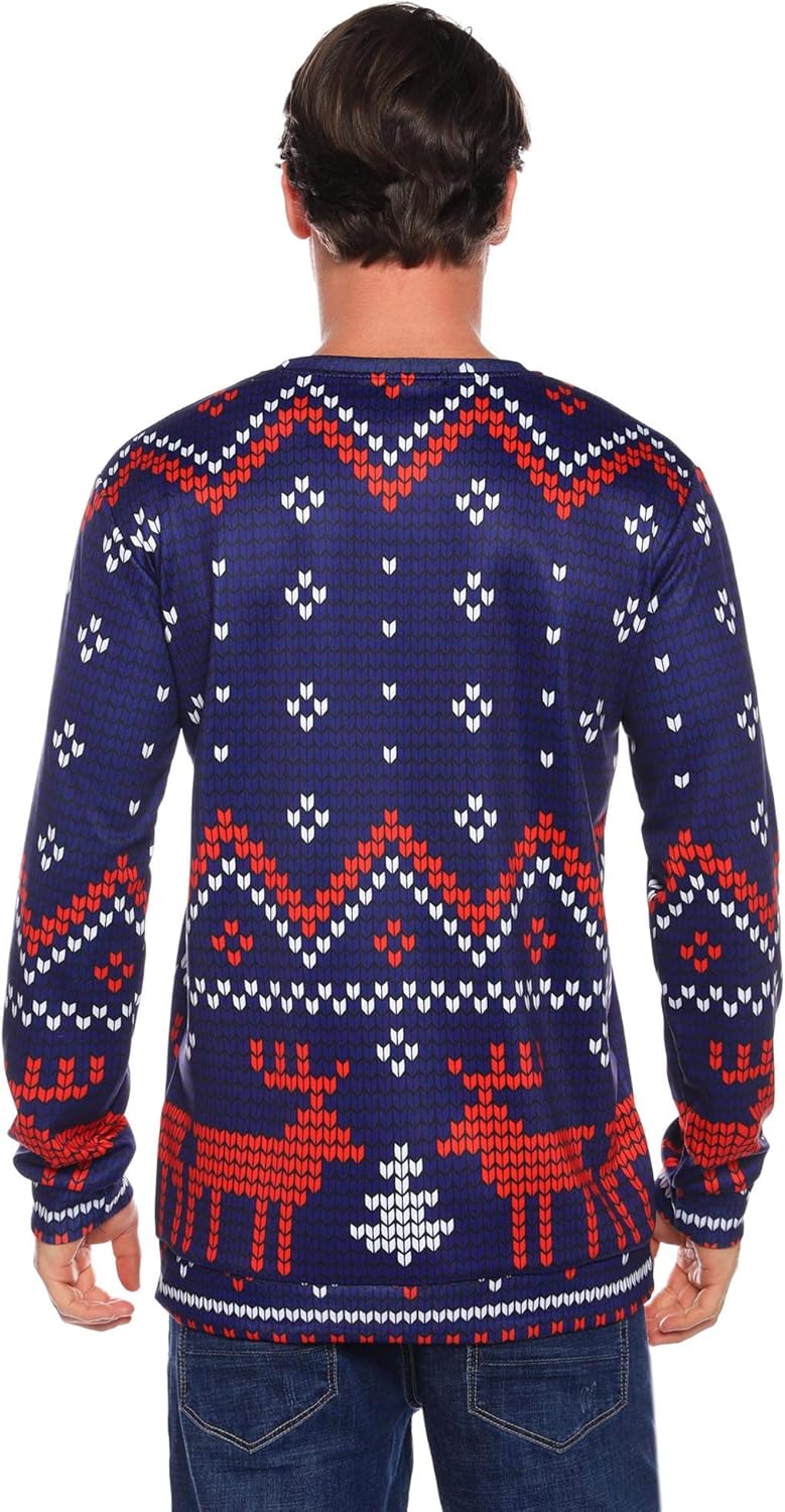 Sykooria Weihnachtspullover 3d Damen Herren Ugly Christmas Pullover Hassliche Xmas Weihnachts Sweater Amazon De Bekleidung