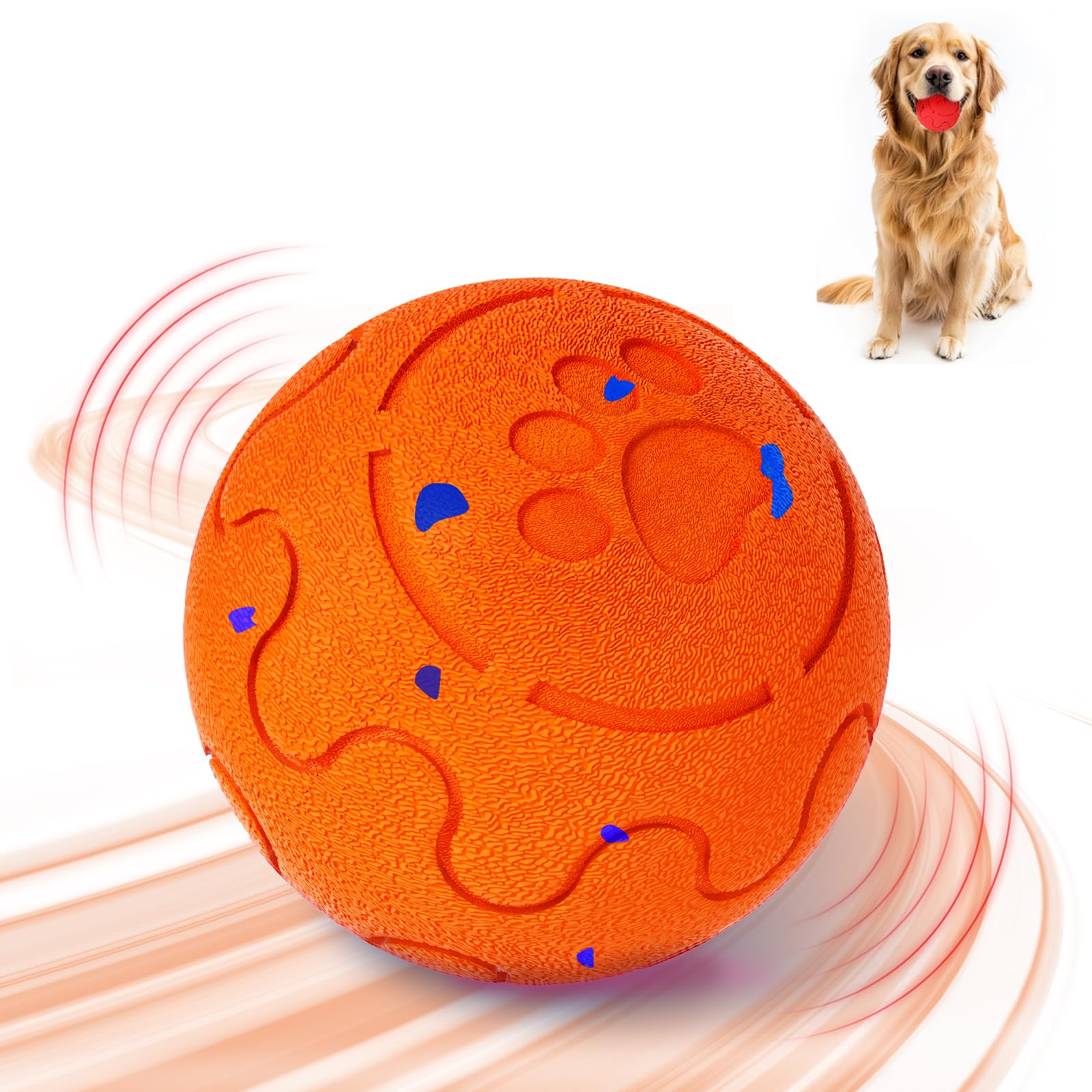 Photo 1 of Shapana Interactive Dog Ball, Smart Dog Toy for Medium and Large Dogs, Automatic Moving, Rotating & Bouncing, E-TPU Material, IP54 Waterproof, Motion-Activated Dog Stimulation Toy to Keep Them Busy