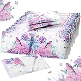 Geyee 50 Packs Tissue Travel Size Facial Paper Napkins Travel Packs Disposable Pocket Tissues for Wedding Guest Traveling School Purse Home Supplies, 500 Sheets 3 Ply(Hydrangea)